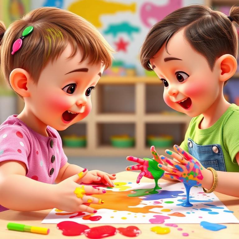 Pintura con las manos
