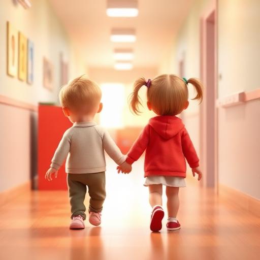 Caminar de la mano con un amigo