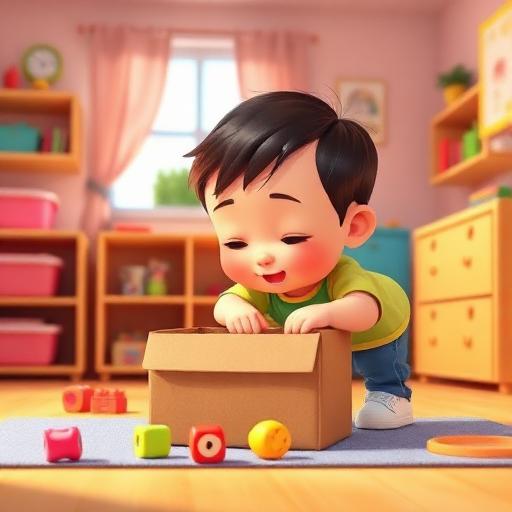 Jugar a esconderse bajo cajas