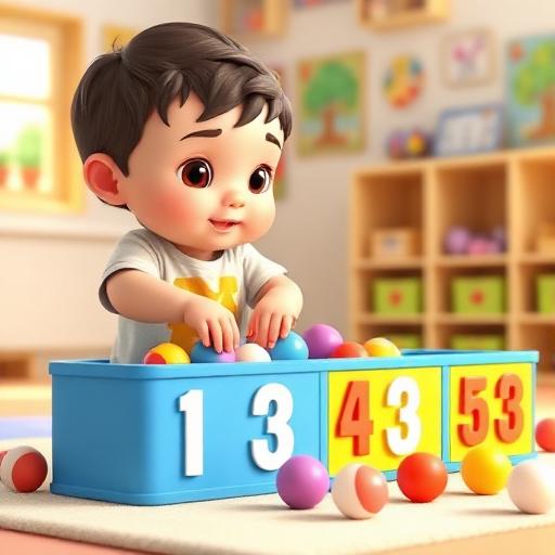 Colocar pelotas en cajas numeradas