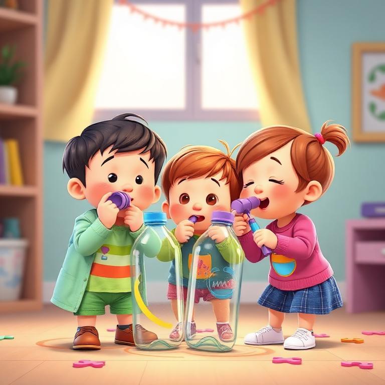 Sonidos con botellas vacías