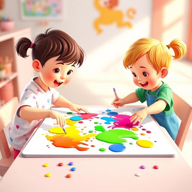 Pintura con dedos y manos