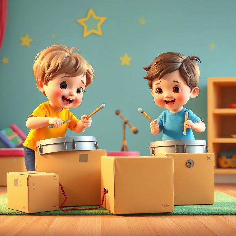 Sonidos con cajas de cartón