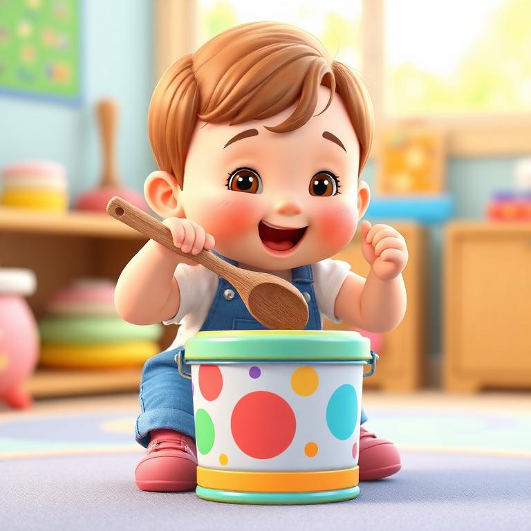 Sonidos con cubo y cuchara