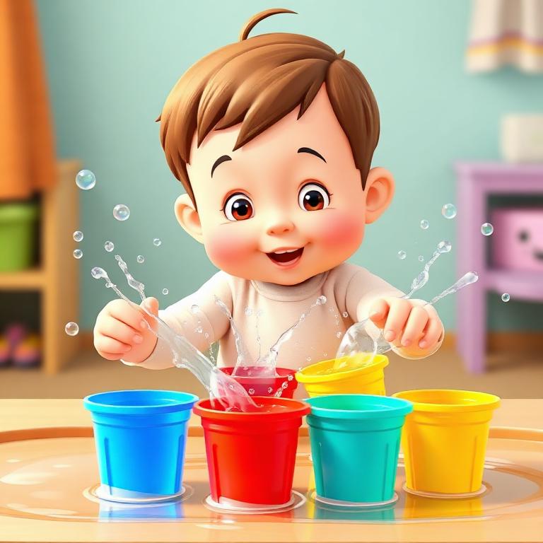 Sonidos con agua en vaso de plástico