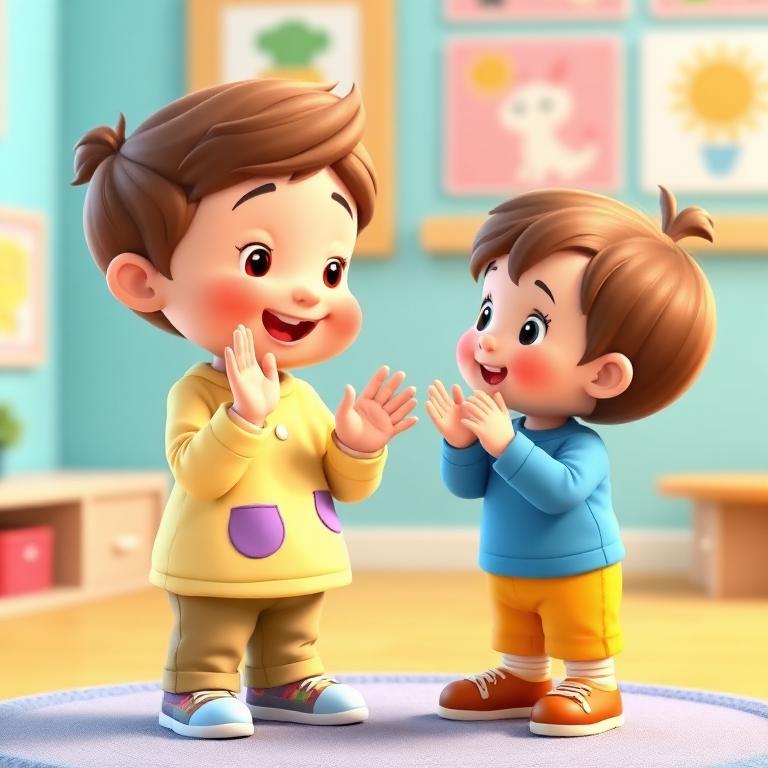 Jugar a imitar gestos del educador