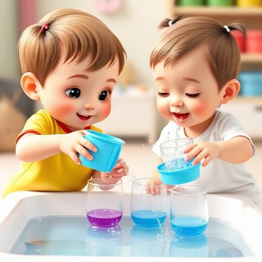 Sonidos con agua en vaso de plástico