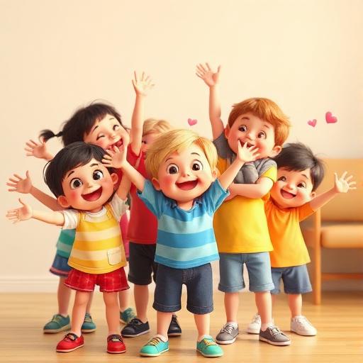 Abrazo colectivo en el aire